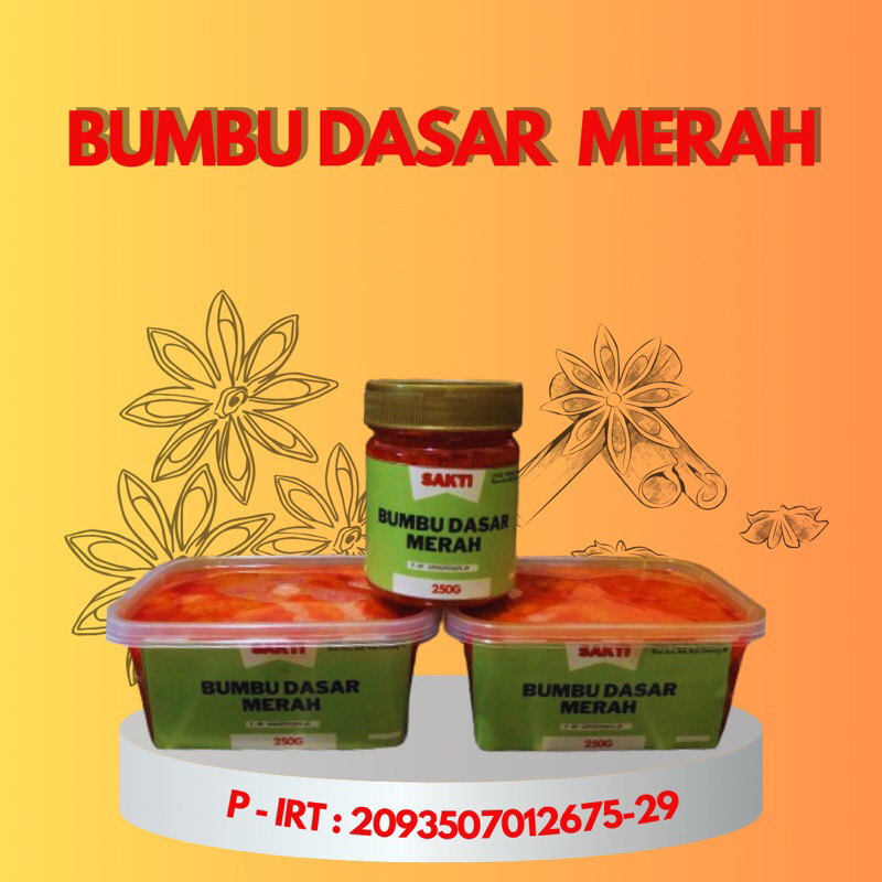 

SAKTI 77 - Bumbu Masak Dasar Merah Putih Kuning Orange - Marinasi / Bumbu Masak Instan Cocok untuk Kare Soto Rendang Gulai