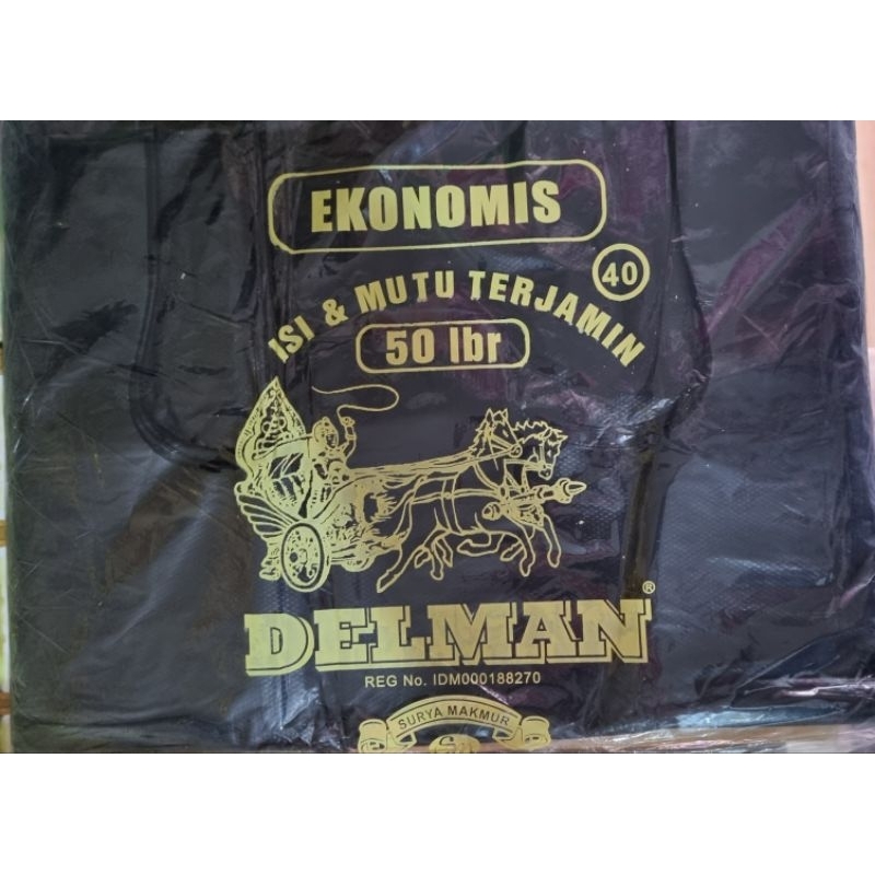 Kantong Plastik Kresek Jumbo Hitam Delman Ekonomis 40 | Kantong Plastik