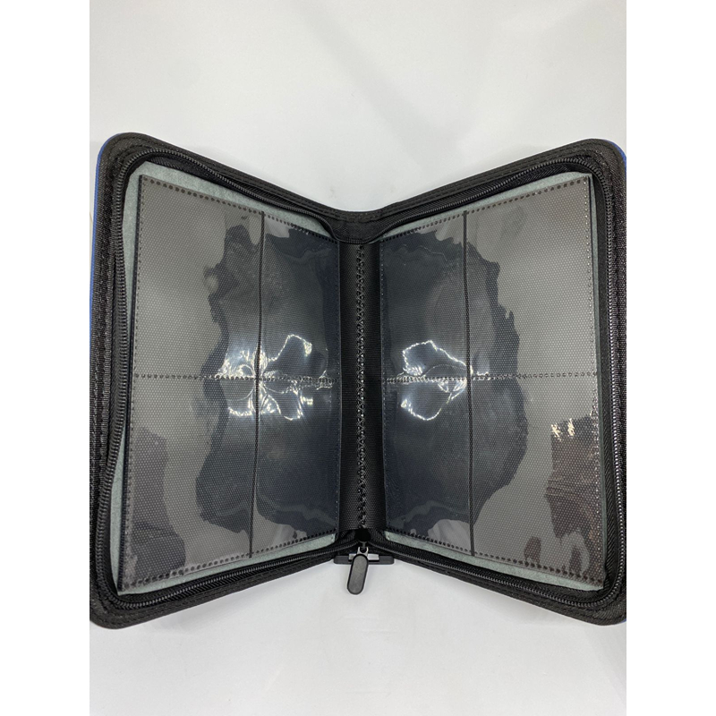 ZB 4 Pocket Woven Leather Zip Binder Album Black