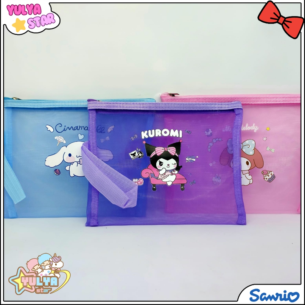 

Tas A5 jaring jaring SANRIO / Tas kotak pencil SANRIO
