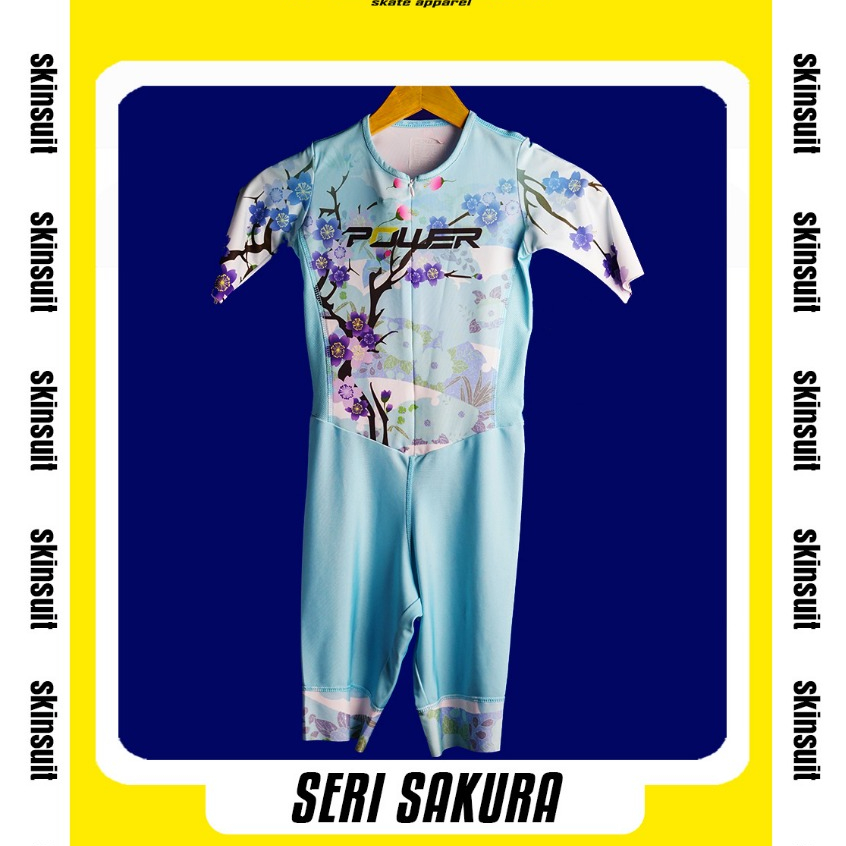 Skinsuit Power Apparel Inline Skate Jersey Sepatu Roda