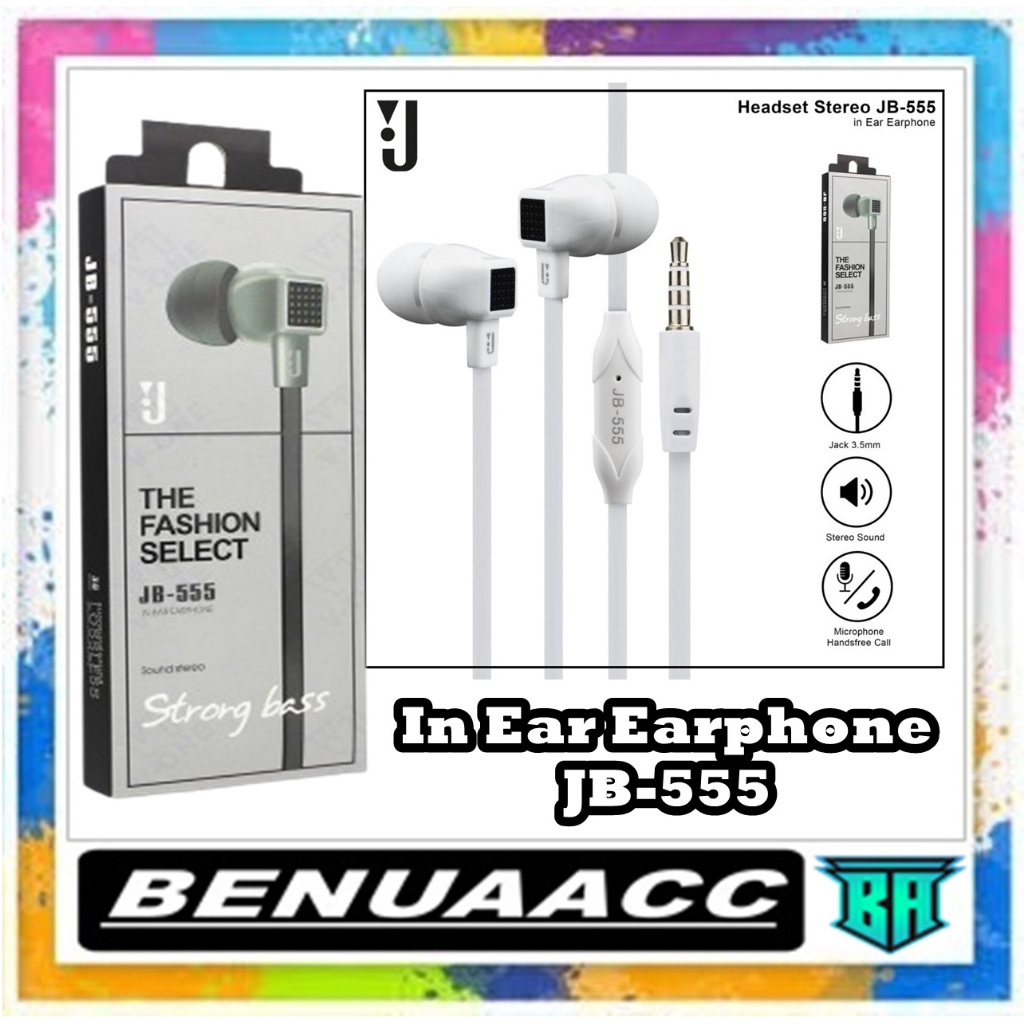 (ba) HF Headset / Earphone JBL JB-555 Stereo Bass In Ear Earphone