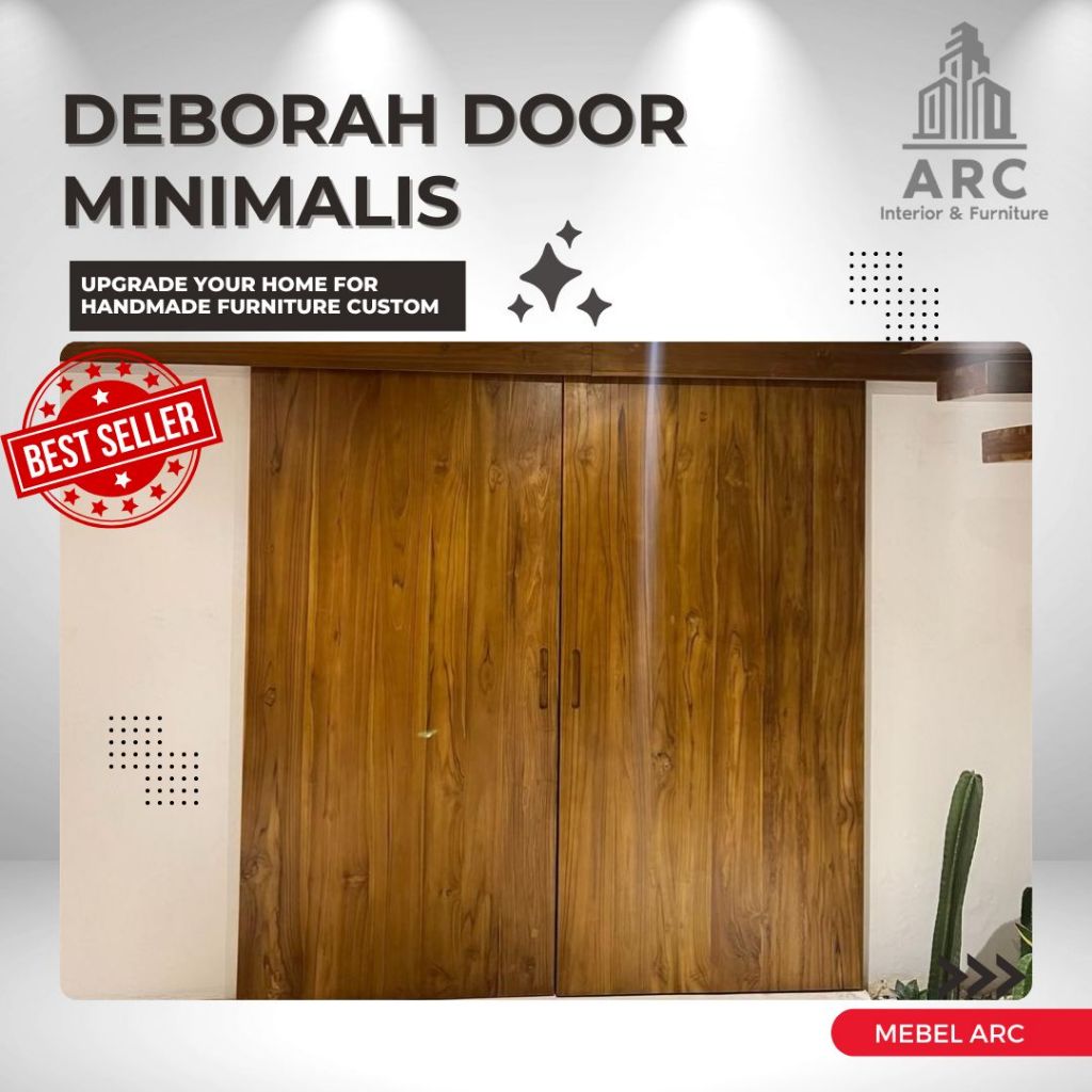 Pintu Kayu Jati Jepara Sleding / Pintu Kayu Jati Jumbo