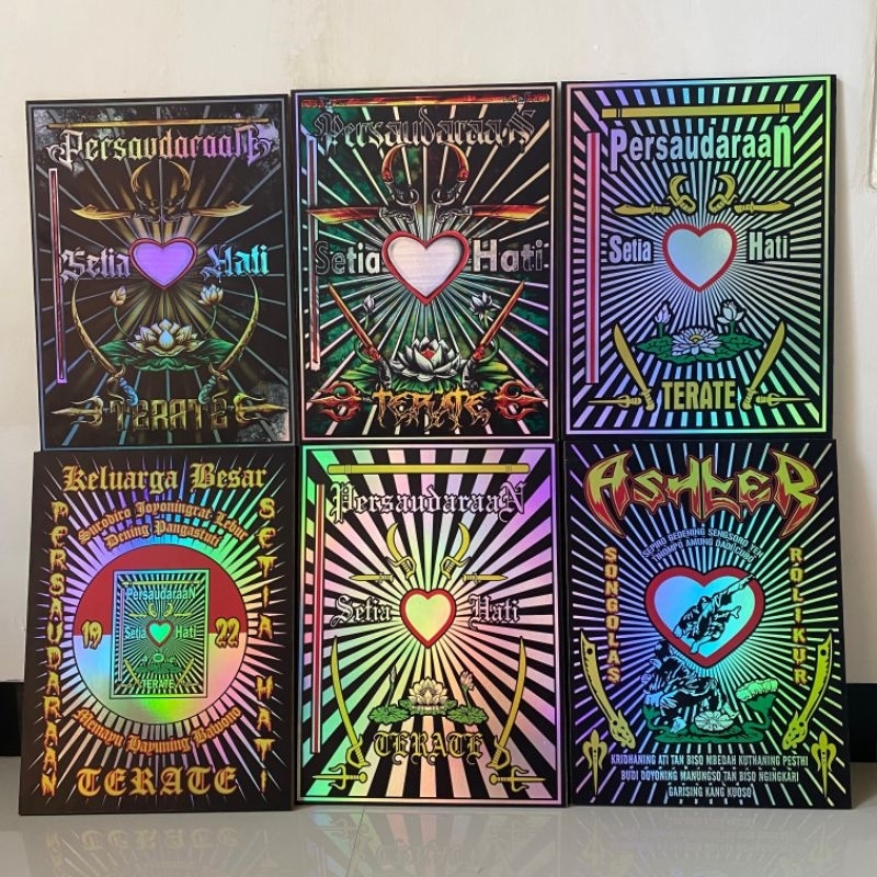 (Kode-04) Pigura MDF Hologram Motif PSHT