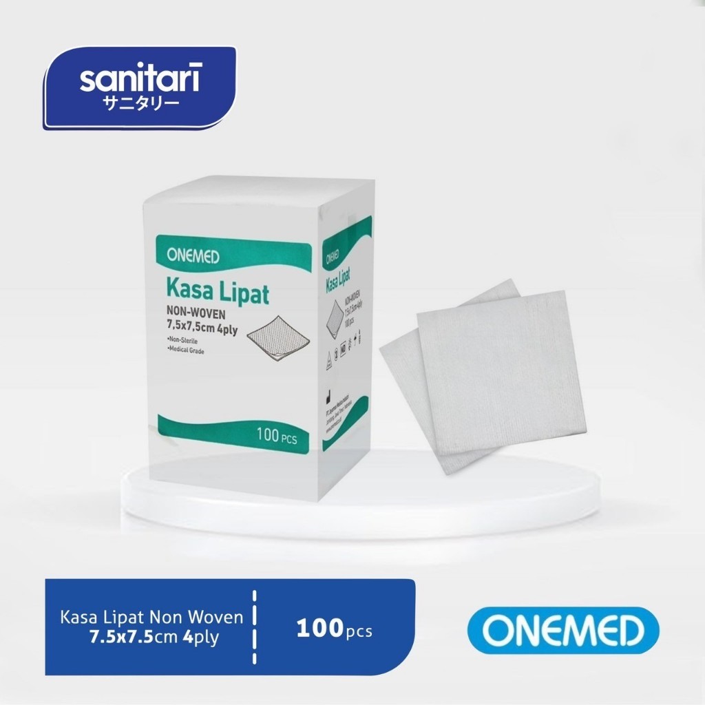 Kasa Lipat Non Woven 7.5x7.5cm 4ply 100s Onemed Kasa Onemed Kasa Lipat Onemed
