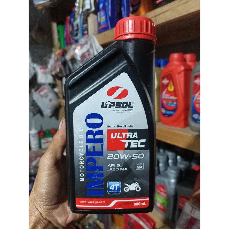 OLI MOTOR BEBEK MURAH ORI UPSOL 0.8L SAE 20W-50 SEMI SYINTHETIC