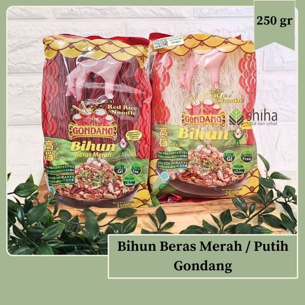 

Bihun Gondang Beras Putih Merah 250gr l Gluten Free l Low GI l Warung Shiha