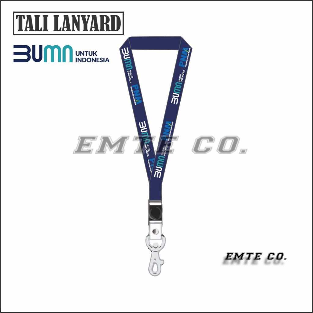 

LANYARD BUMN tali lanyard GANTUNGAN LEHER ID CARD/GANTUNGAN HP
