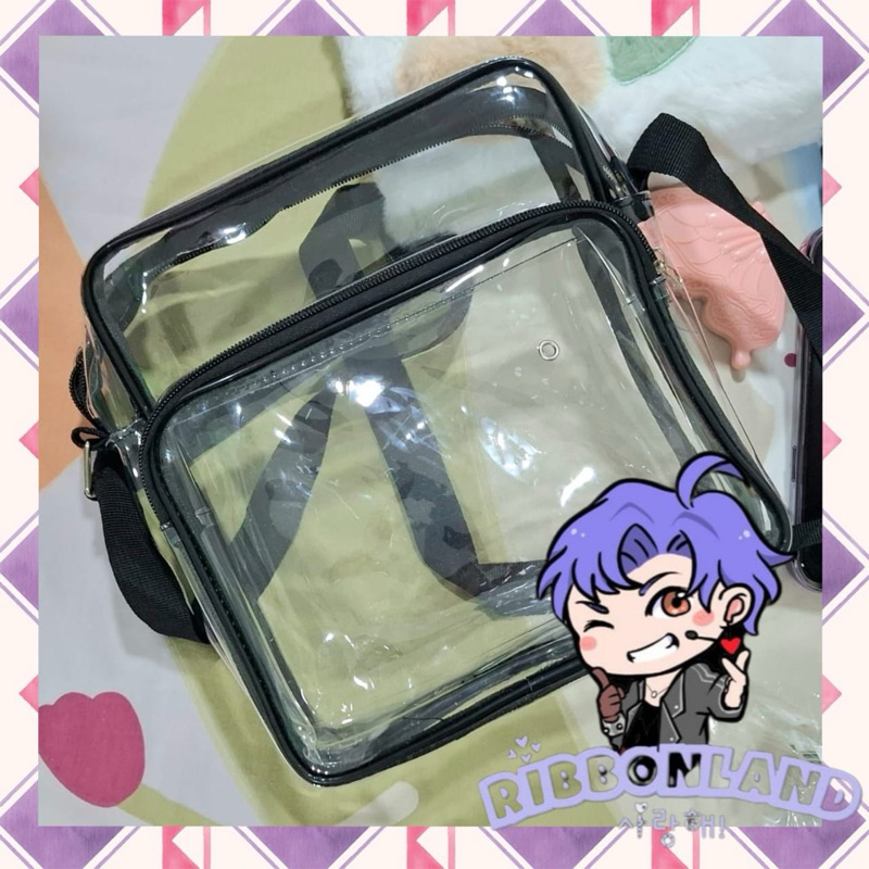Tas Selempang Masa Kini PVC Transparan Acara Konser Artis KPOP Sling PVC Bag Kekinian Populer