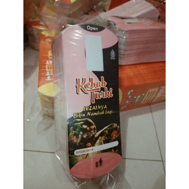 

100 LEMBAR kertas kebab mini terbaru ukuran 21X10CM