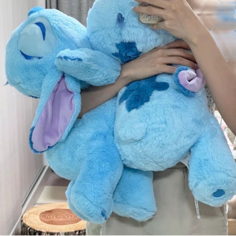 Boneka Stitch Disney Mainan Mewah Boneka Lucu Berbaring 55Cm