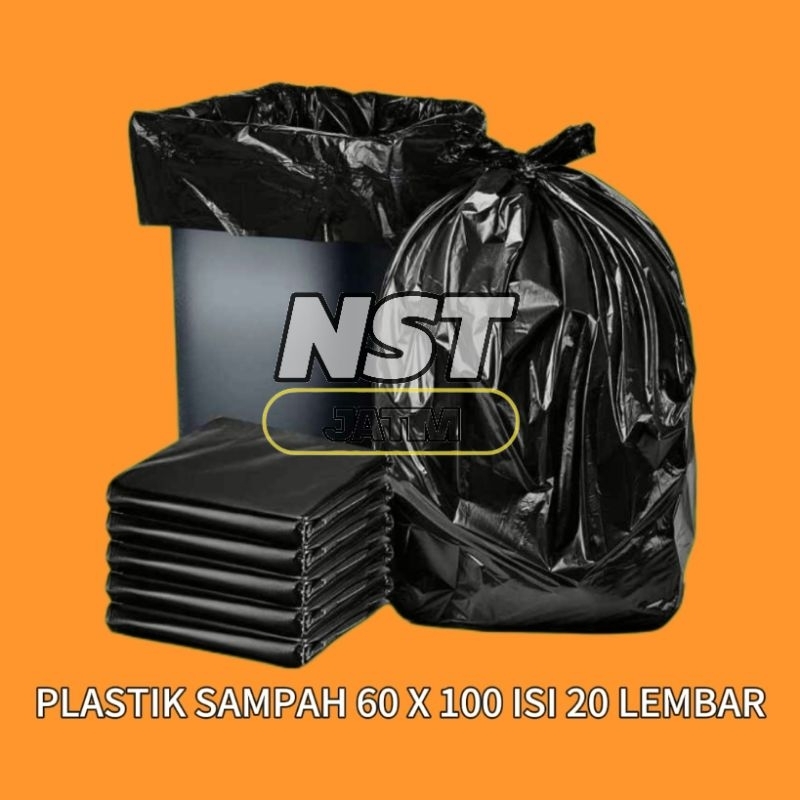 Kantong Plastik Sampah 60 x 100 Isi 20 Lbr Hitam