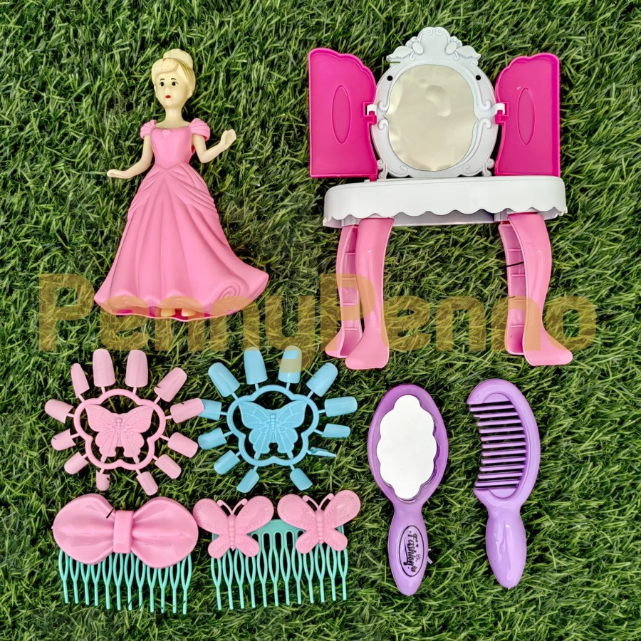Mainan Anak Princess / Mainan Princess Dressing + Meja Hias Set