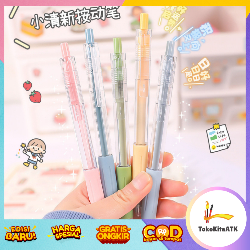 

Pena Mekanik Pastel 0.5mm Bolpen Pastel Pen Alat Tulis Tebal 0.5 MM Pena Murah