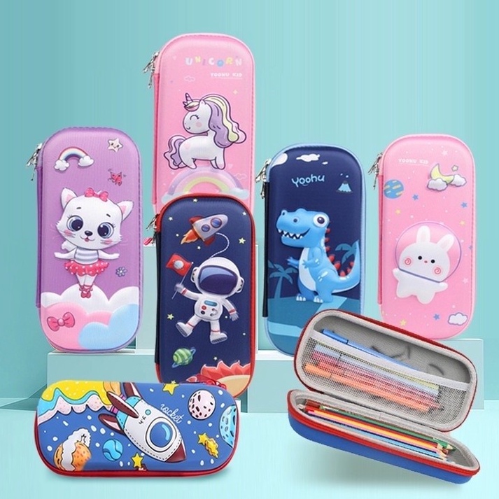 

DISKON AKHIR BULAN AGS Tempat Pensil Anak Sekolah 3D Bahan Eva Anti air