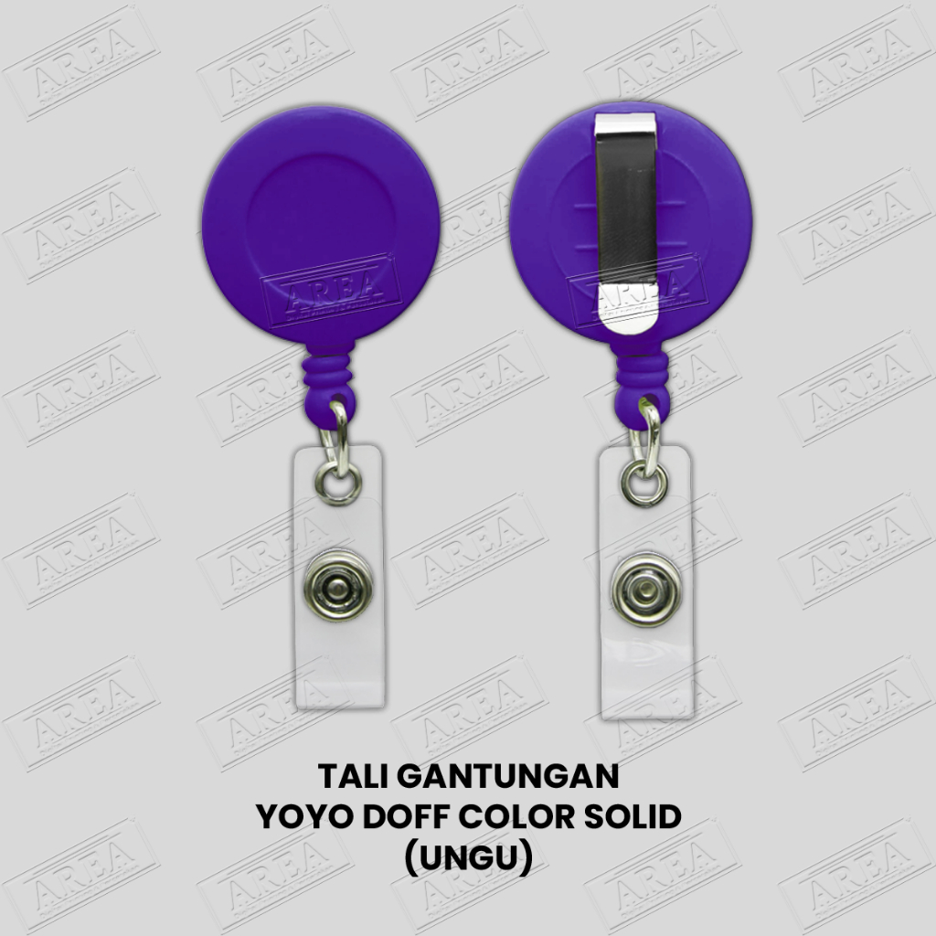 

Tali Gantungan ID Card Yoyo Ungu (Doff/Matte) Solid Full Color/Gantungan Kartu ID Card/Klip Kartu ID Card