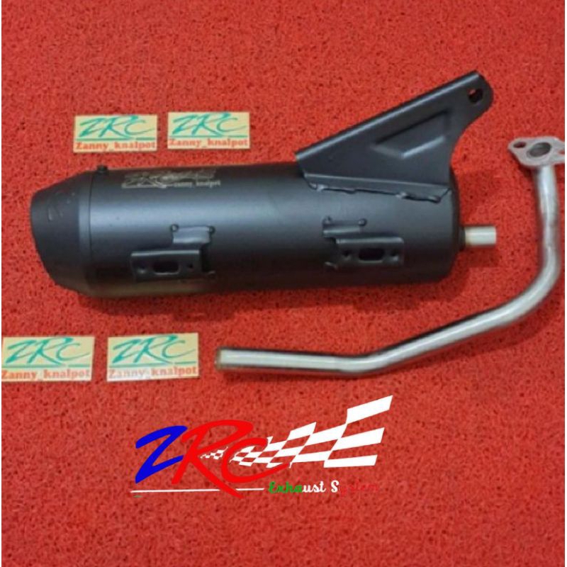 Knalpot zrc muffler hitam Beat Deluxe, Genio, Beat street, Scoopy 2021+ by zrc zannyknalpot