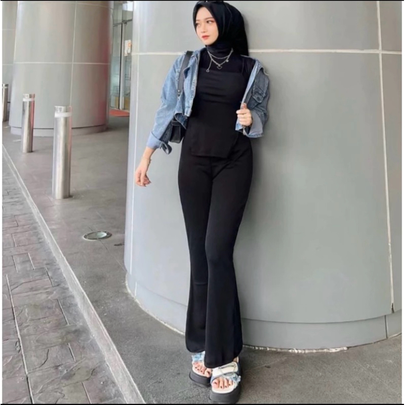 Celana Cutbray Flare Pants - Highwaist Flare Pants - Highwaist Kulot Cutbray