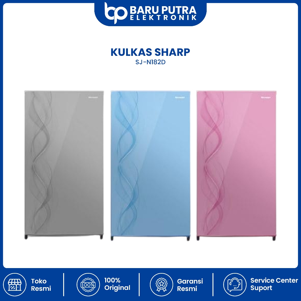 Kulkas 1 Pintu Sharp SJ-N182D SJ-N182D-AP SJ-N182D-AB SJ-N182D-AS