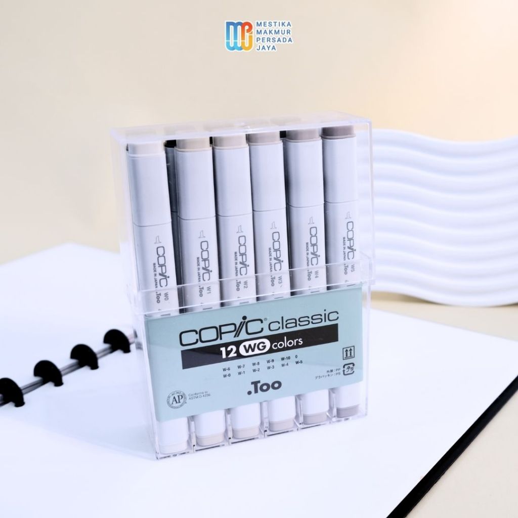 

Copic Spidol Warna Classic Set 12 Warm Gray (WG) Colors Spidol Marker / Spidol Warna Warni 1 Set