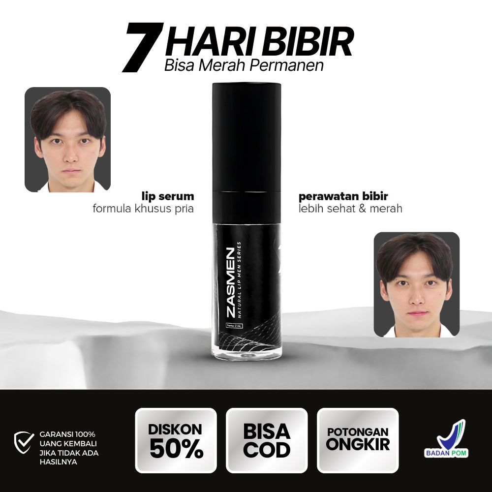 Zasmen Lipserum Pemerah Bibir  Pelembab Bibir Permanen Untuk Pria