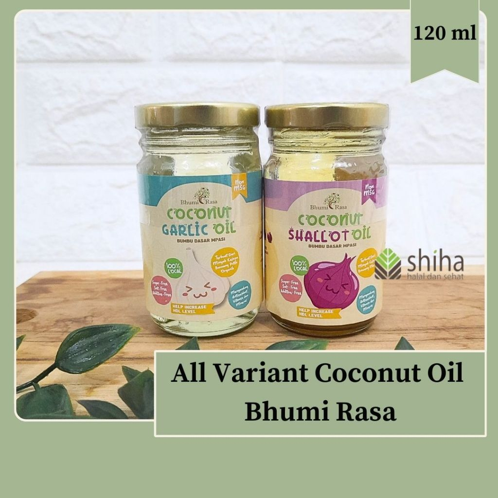 

BHUMI RASA MPASI COCONUT SHALLOT OIL COCONUT GARLIC OIL 120 ML- Minyak Kelapa MPASI | Warung Shiha