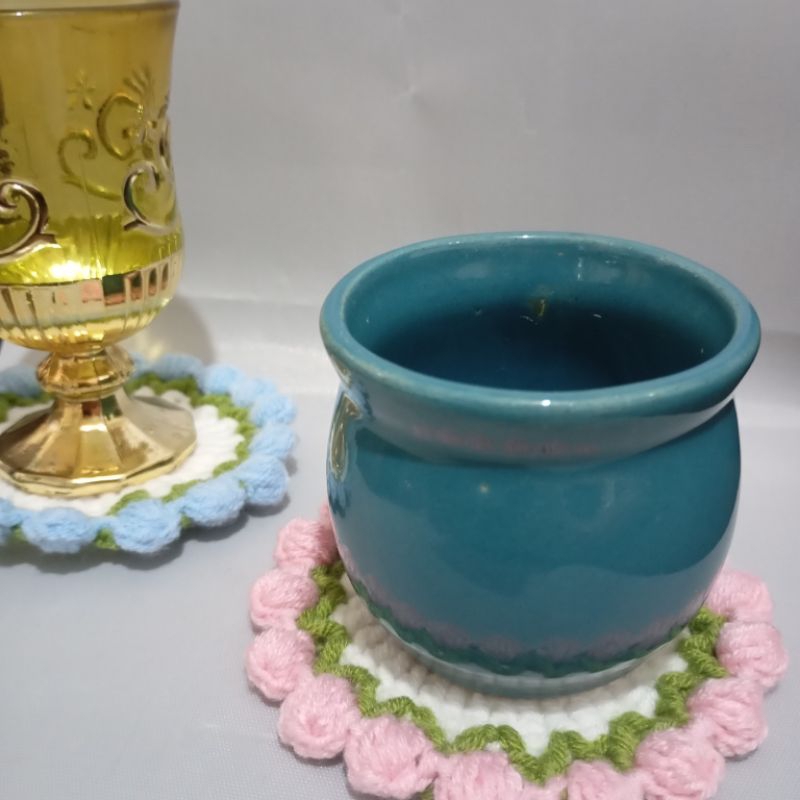 Crochet Tulip Flower Coasters (+Flower Bouquet)