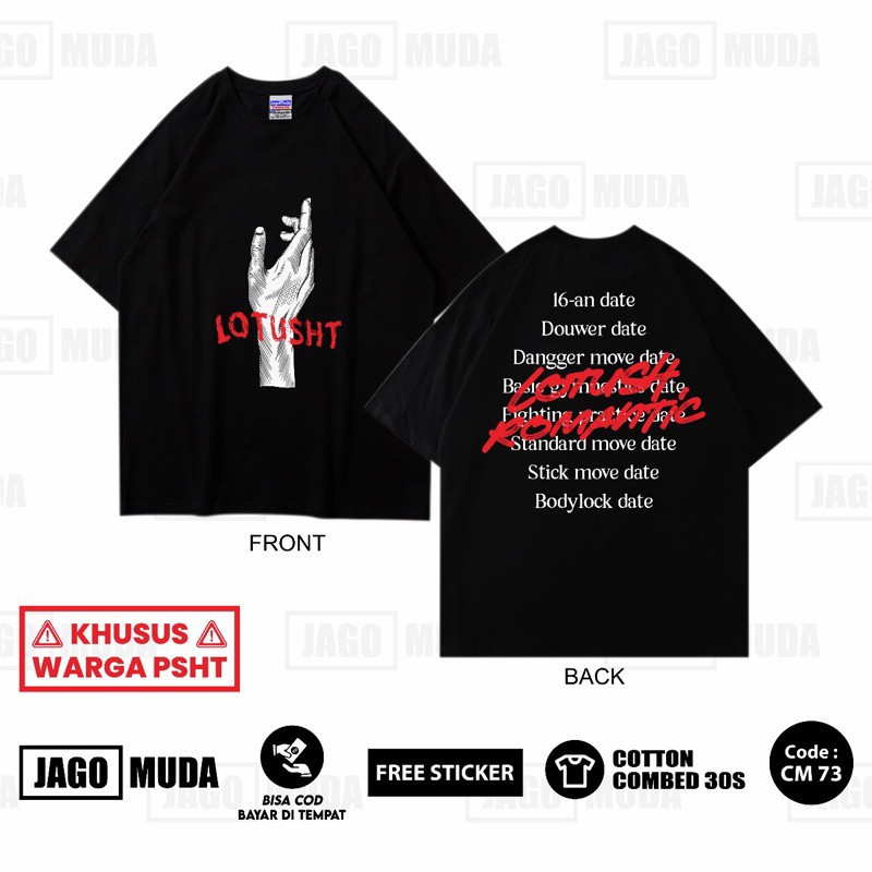 Baju Kaos Psht Lotusht Romantic Terbaru Simpel Distro Keren Original 24s Tshirt Premium Free Sticker