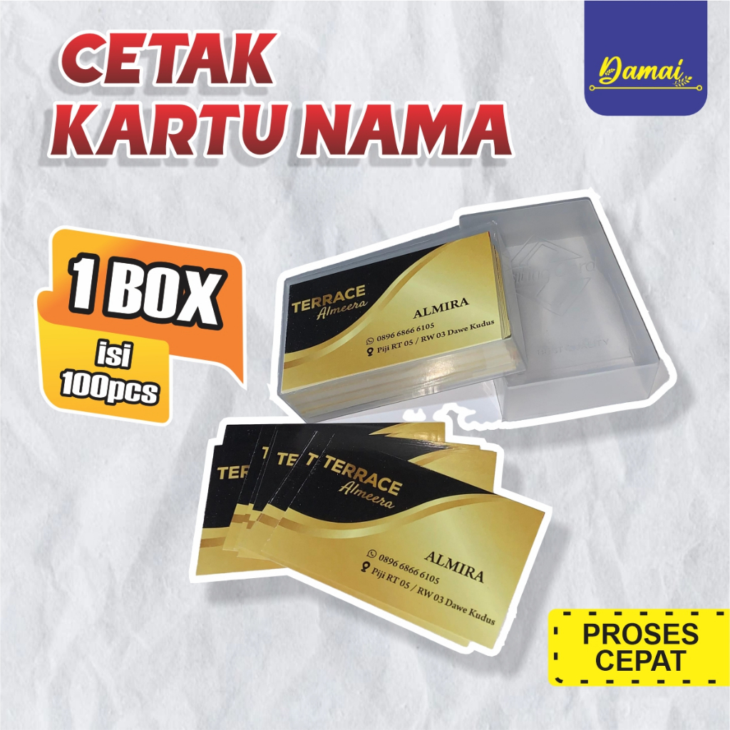 

Cetak Kartu Nama FREE Design FREE Box (isi 100 Pcs)