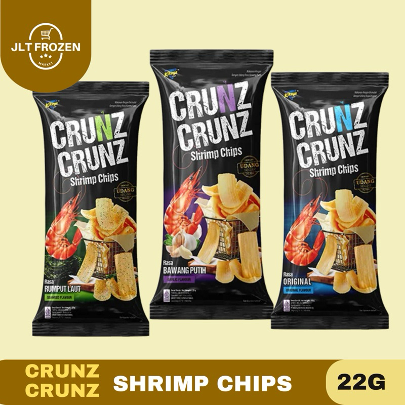 

Crunz Shrimp Chips / Kerupuk Udang rasa Rumput Laut / Original / Bawang Putih - 1PCS 22g