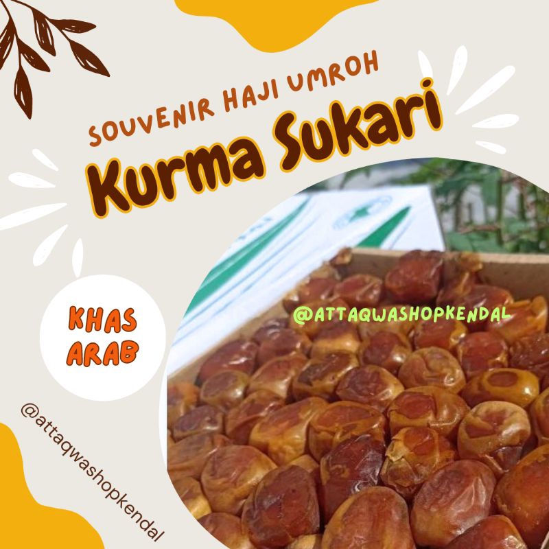 

Kurma Sukari Original 1 Kg BOX Kurma Raja Premium