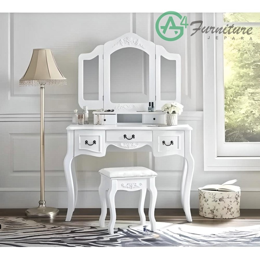 Meja Rias Surabaya Warna Putih Minimalis