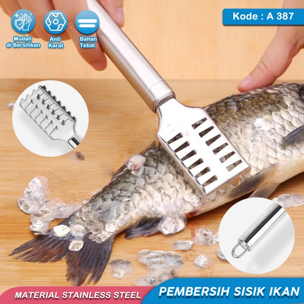 PISAU PEMBERSIH SISIK IKAN ALAT PEMBERSIH SISIK IKAN PISAU PENGUPAS SISIK IKAN STAINLESS