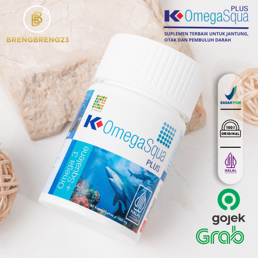 K LINK K-OMEGASQUA PLUS ORIGINAL | OMEGA SQUA K LINK | OMEGA 3 FISH OIL dan SQUALENE