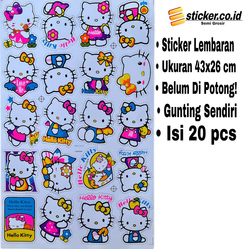 

Sticker Lembaran Kartun Hello Kitty