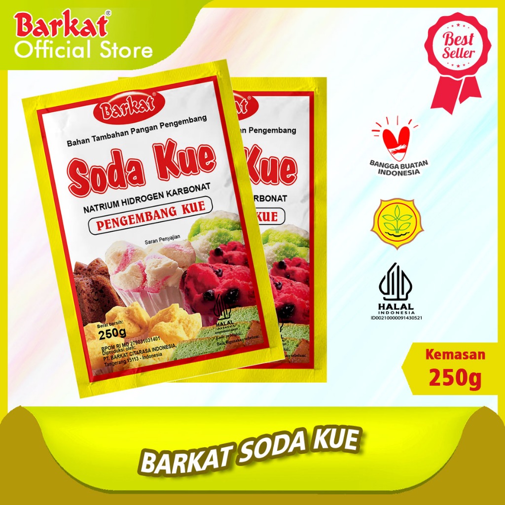 

Barkat Soda Kue Kualitas Premium Kemasan 250 Gram