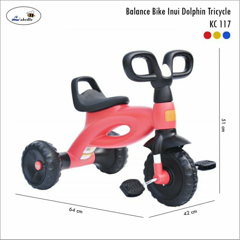 Labeille KC 117 Balance Bike Inui Dolphin Tricycle