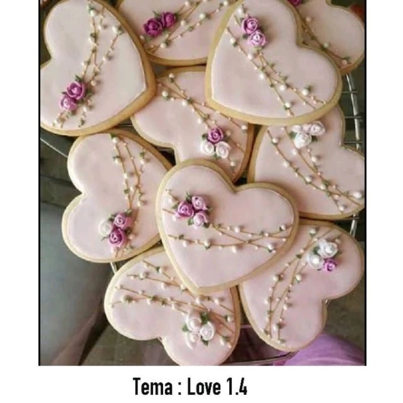 

IHANALICIOUS Butter Cookies tema Love Heart Valentine 1 (kukis hias)