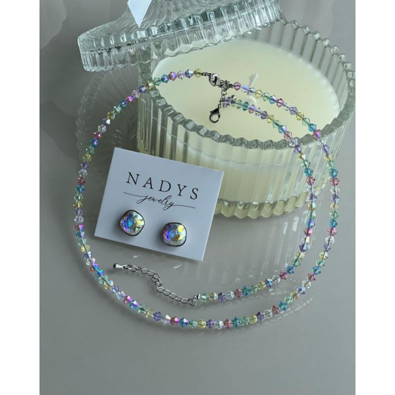 Gelang Dan kalung  Swarovski original kerucut 4mm