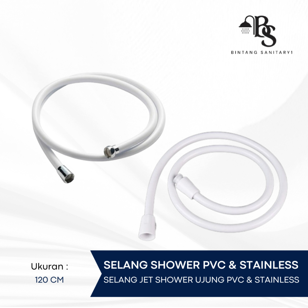 SELANG SHOWER / SELANG JET SHOWER PVC DRAT 1/2 INCH STAINLESS