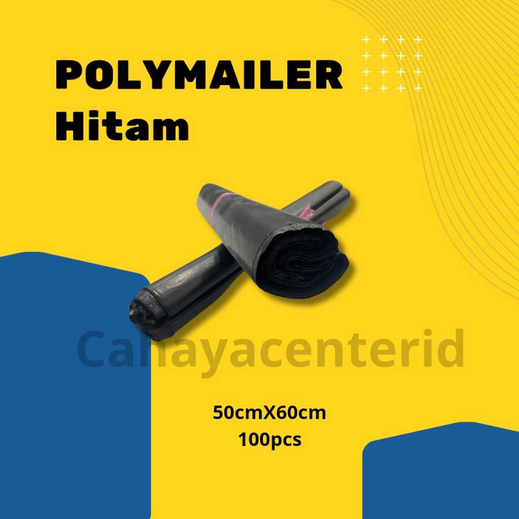 

PLASTIK PACKING POLYMAILER HITAM 100 PCS UKURAN 35X50 40X50 40X60 CM