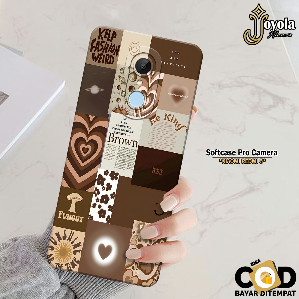 JOYOLA Case XIAOMI REDMI 5 Terbaru - Fahion Case Aesthetic - Softcase  XIAOMI REDMI 5 - Pro Camera -