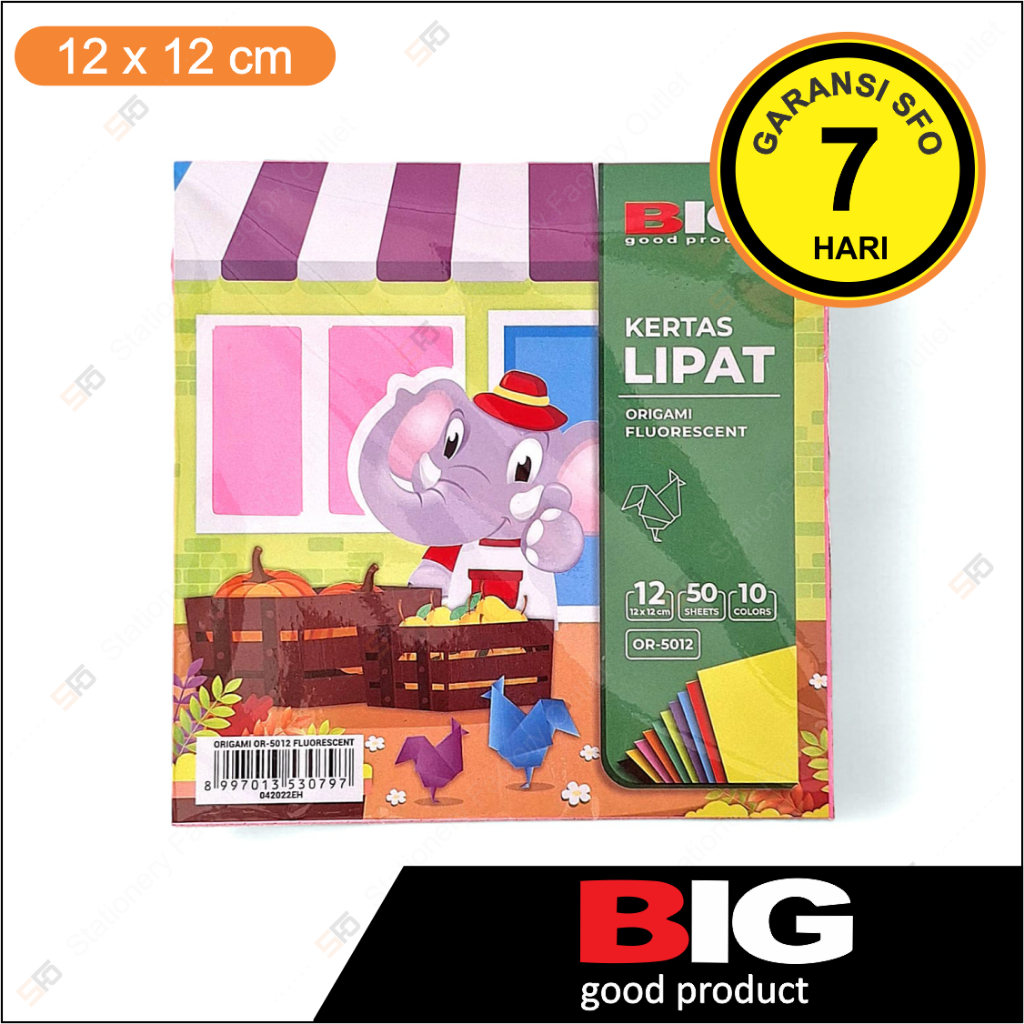 

Kertas Origami Big 12 x 12 cm - Isi 50 Lembar