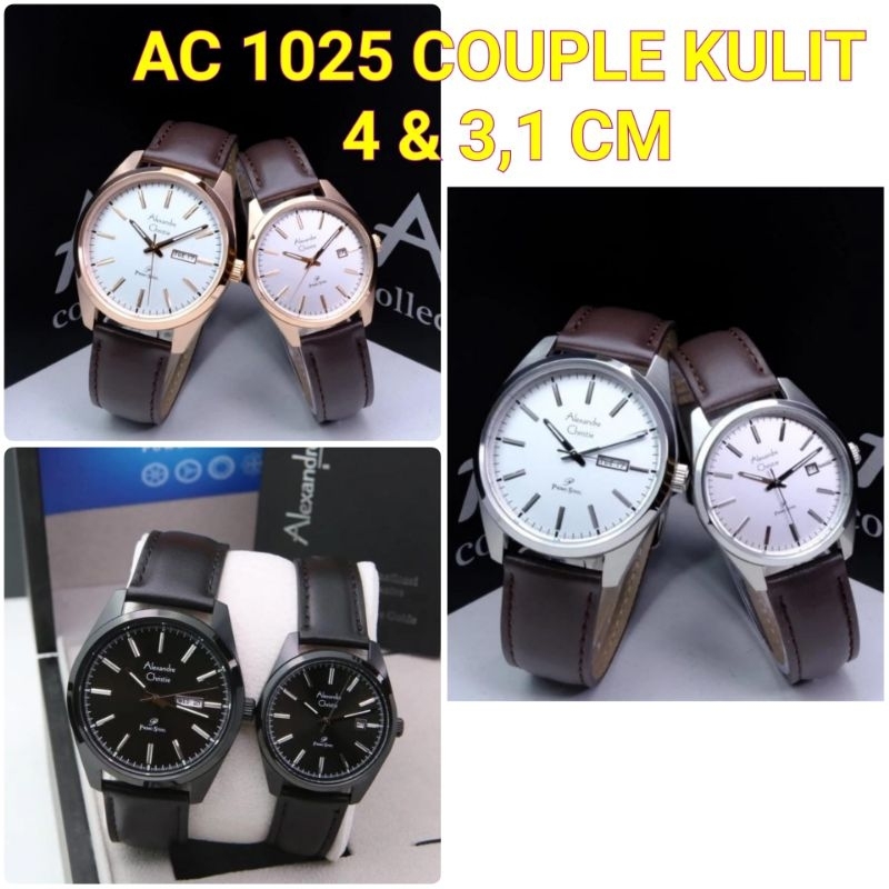 Alexandre Christie Couple AC 1015 / AC 1025  Kulit Primo Steel Series Original Garansi Alexander Cri