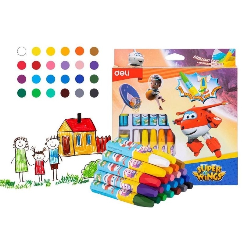 

Deli oil pastel / Krayon 12 / 18 / 24 warna Dengan Rautan