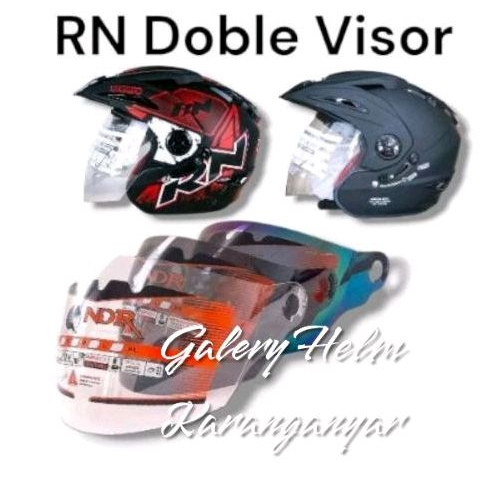 (NDR2) Kaca helm RN Double Visor || Visor helm RN dobel kaca