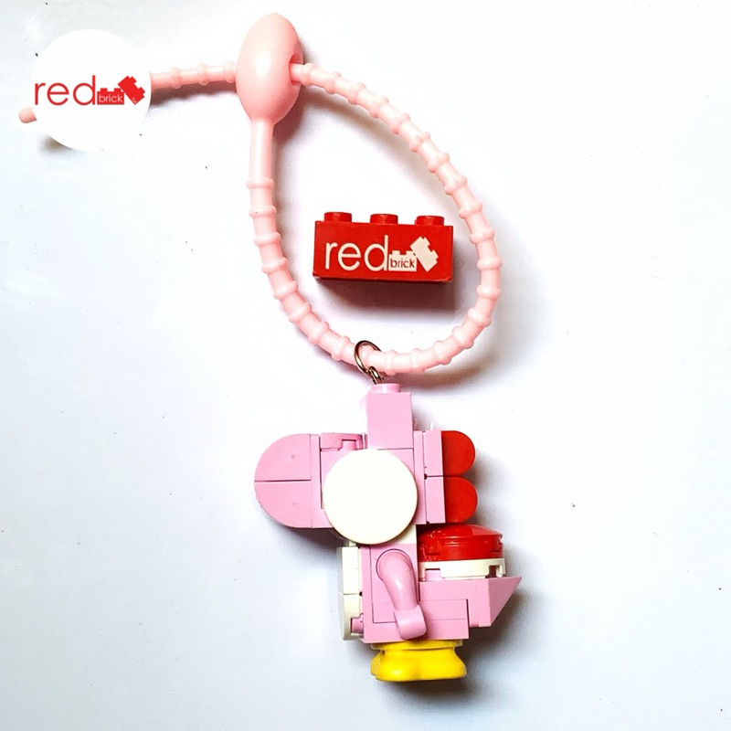 Gantungan Kunci / Bagcharm LEGO Yoshi Pink Super Mario Bros
