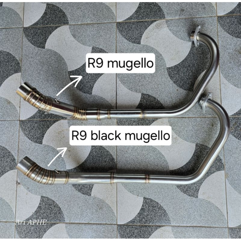 header pipa leher knalpot R9 original yamaha BYSON kondisi baru