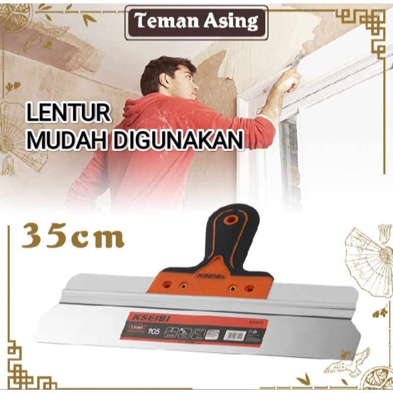 TERLARIS Kape Stainless Sekrap Stainless Serbaguna Kape Scraper Scraper Cat Drywall Scrapper
