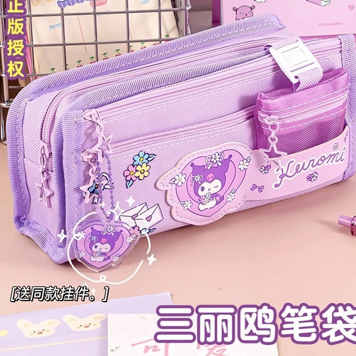 

224 Tempat Pensil Cinnamoroll Baru Sanrio Anime My Melody Kuromi Penyimpanan Alat Tulis Siswa Perlengkapan Sekolah Ins Kawaii Hadiah Lucu r Q5T7
